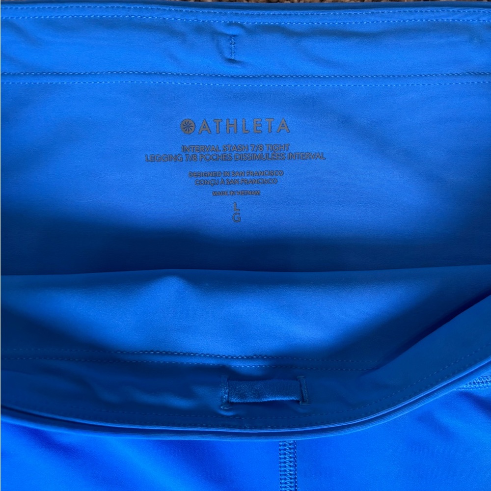 Athleta Blue Leggings with Pockets - Picture 4 of 5